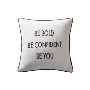 Image of Karen Millen Slogan Square Cushion