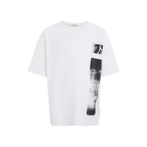 Image of Calvin Klein Jeans Glitched Monogram T-Shirt - White