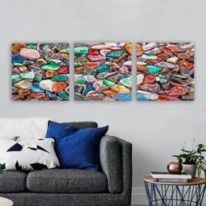 Image of P157690 Multicolor Decorative Canvas Painting (3 Pieces)