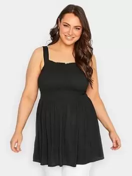 Image of Yours Cami Vest Top - Black, Size 18, Women