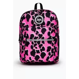 Image of Hype Cow Print Utility Backpack (One Size) (Pink/Black/White)