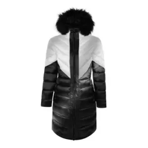 Image of Dare 2b Julien Macdonald Supression Longline Padded Jacket - SilvShin/Blk