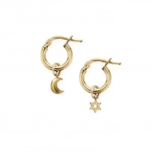 Image of Gold Wisdom & Guidance Small Hoop Earrings GEH31814037