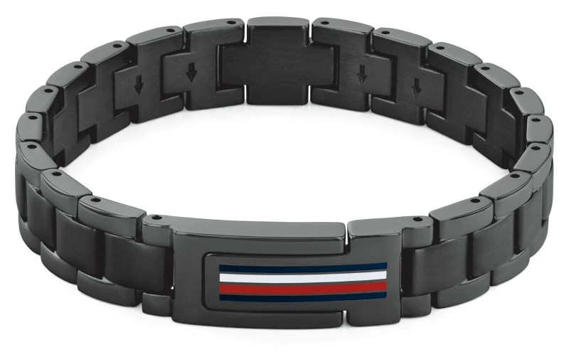 Image of Tommy Hilfiger 2790597 Mens Mason Black-Tone Stainless Jewellery