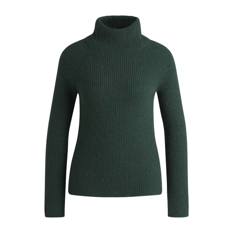 Image of Boss Womens Falodan Crew Sweatshirt Open Green female 8 (XS)