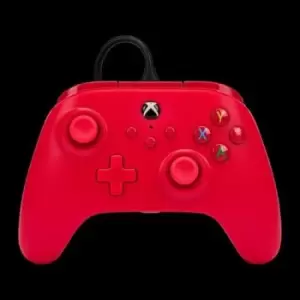 Image of PowerA 1519366-01 Gaming Controller Red USB Gamepad Analogue PC Xbox One Xbox Series S Xbox Series X