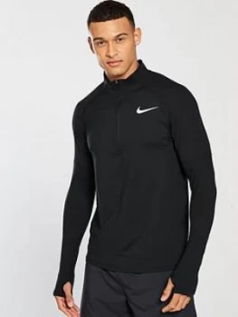 Image of Nike Element Half Zip Running Top Black Size S Men