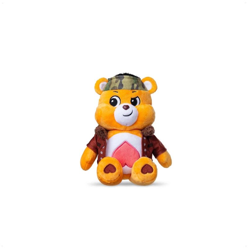 Image of Basic Fun Care Bears x Stranger Things Tenderheart Bear as Lucas - 22cm Fun Size Plush - Limited Edition Collectible - Gift for Stranger Things Fans
