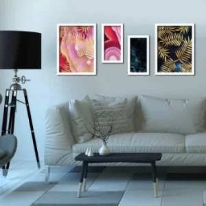 Image of 4P3040BCT009 Multicolor Decorative Framed MDF Painting (4 Pieces)