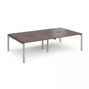 Image of Adapt double back to back desks 2800mm x 1600mm - silver frame and