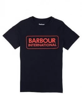 Image of Barbour International Boys Essential Logo T-Shirt - Black