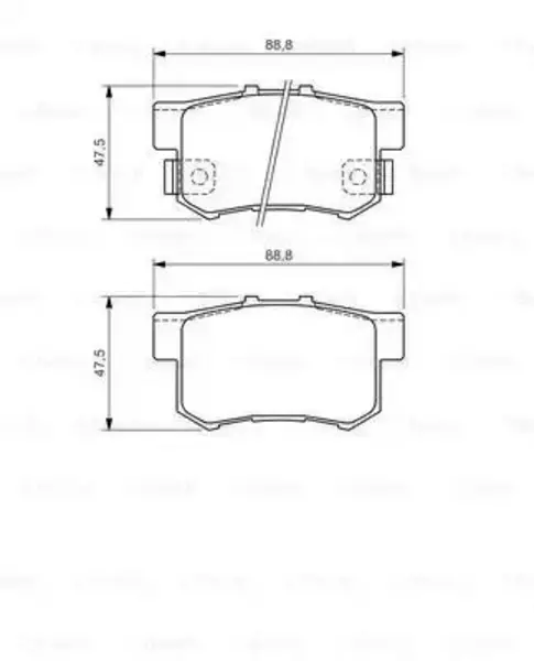 Image of Bosch Brake pad set with acoustic wear warning 0 986 494 358 Brake pads,Brake pad set, disc brake FIAT,HONDA,Sedici (FY_),CIVIC VI Hatchback (EJ, EK)