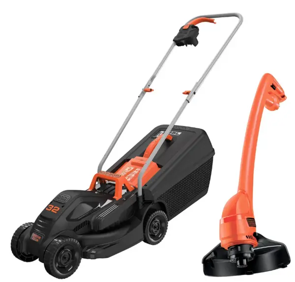 Image of Black & Decker BEMW351GL2 32cm 1000W Strimmer Kit And Corded Rotary Lawnmower