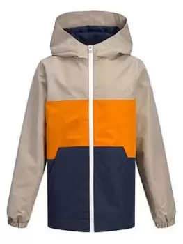 Image of Jack & Jones Junior Boys Colour Block Jacket - Crockery, Crockery, Size Age: 16 Years