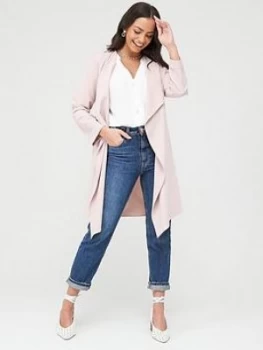 Image of Wallis Waterfall Duster Jacket - Blush, Size 8, Women