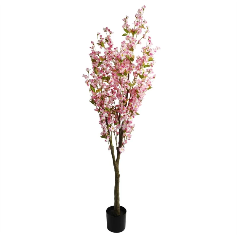 Image of Leaf Design 180cm Artificial Pink Cherry Tree