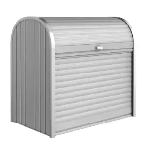 Image of Biohort StoreMax 4' x 2' Roller Shutter Storage Box 120 - Metallic Silver