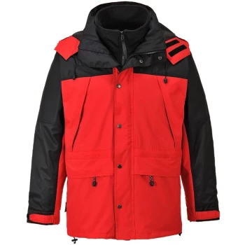 Image of Portwest - S532RERM - sz M Orkney 3 in 1 Breathable Jacket - Red