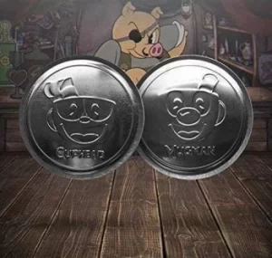 Image of Cuphead Coaster 4-Pack Cuphead and Mugman Glasses Coasters