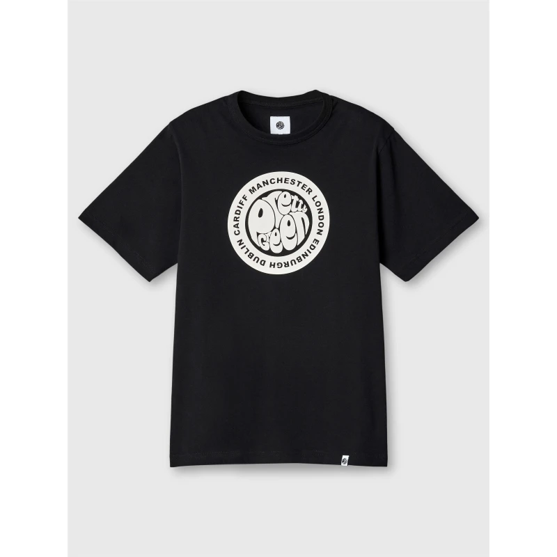 Image of Pretty Green Mens PG Tour Logo Regular Fit T-Shirt Black male Medium