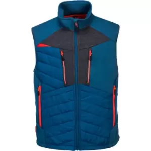 Image of Portwest DX4 Mens Hybrid Baffle Gilet Metro Blue M