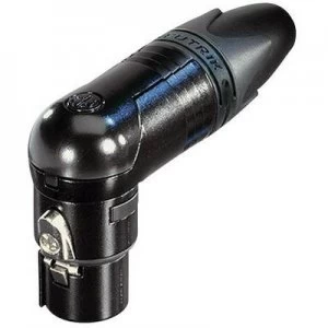 Image of Neutrik NC3FRX-B XLR connector Socket, right angle Number of pins: 3 Black