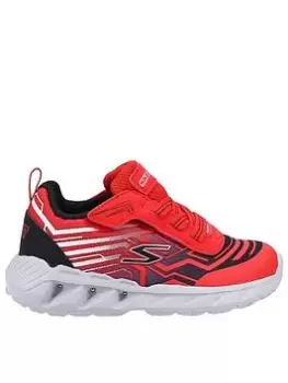 Image of Skechers Toddler Magna-lights Trainers - Red, Size 11 Younger