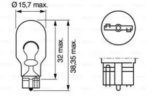 Image of DT Spare Parts Bulb 9.78162 AUDI,A3 Schragheck (8P1),A3 Sportback (8PA),A4 Cabrio (8H7, B6, 8HE, B7),A3 Cabrio (8P7)