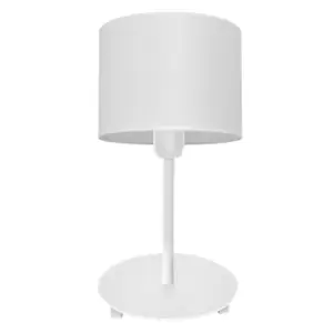 Image of Alba Table Lamp With Round Shade White 20cm