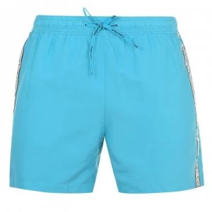 Image of Calvin Klein Taped Drawstring Swim Shorts - Scuba Blue 2