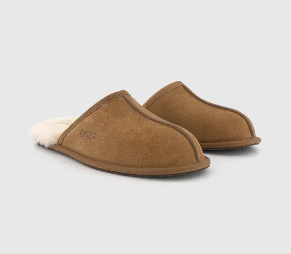 Image of UGG Mens Scuff Slipper Chestnut Suede New In Tan, 12
