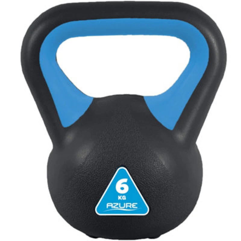 Image of Azure 6kg Vinyl Kettlebell Blue unisex