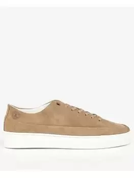 Image of Barbour Lago Suede Trainers - Brown, Size 7, Men