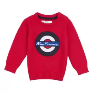 Image of Ben Sherman Target Crew Sweater Baby Boys - Red