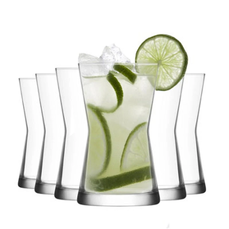Image of LAV Glassware Lav Derin Highball Glasses - 350Ml - Clear - Pack Of 6