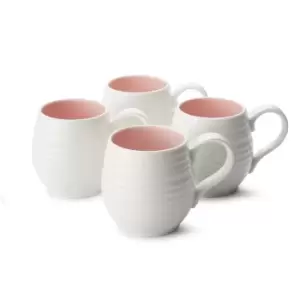 Image of Portmeirion Sophie Conran Honey Pot Pink 10oz Barrel Mug Set Of 4