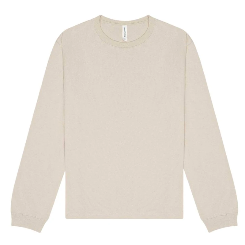 Image of Bella + Canvas Mens Heavy Long-Sleeved T-Shirt in Light Beige Size: XS Light Beige Male XS