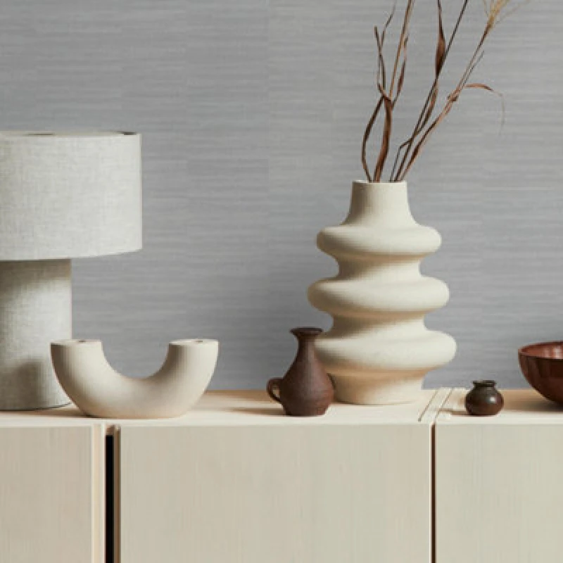 Image of Boutique Boutique Flow Scape Texture Pearl Wallpaper in Grey Size: 10000mm_x_520mm Grey 10000mm_x_520mm Unisex 5011583702842