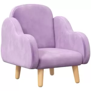 Image of ZONEKIZ Cloud Shape Toddler Armchair, Ergonomically Designed Kids Chair, Comfy Children Playroom Mini Sofa for Relaxing, for Ages 1.5-5 Years - Purple