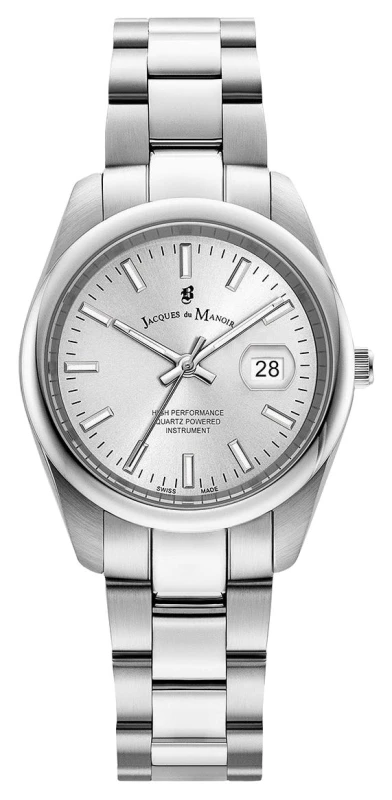 Image of Jacques Du Manoir JWL03801 Allure (32mm) Silver Sunray Dial Watch