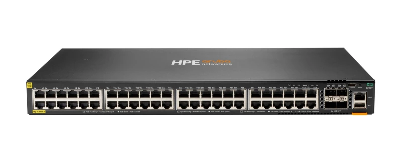 Image of HPE Aruba 6300F - Switch - L3 - Managed - 48 x 10/100/1000 (PoE+) + 4