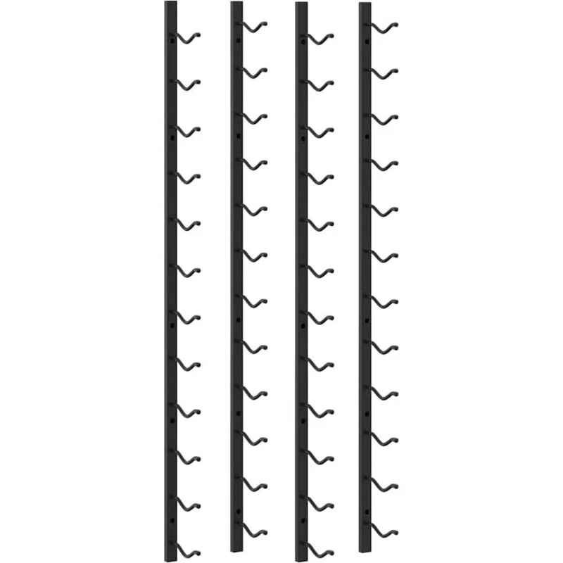 Image of VIDAXL Vidaxl - Wall Mounted Wine Racks for 12 Bottles 2 pcs Black Iron 8719883589251