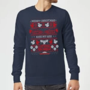 Image of National Lampoon Merry Christmas Knit Christmas Sweatshirt - Navy - 5XL
