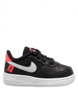 Image of Nike Air Force 1 Low Infant Trainer - Black White Pink