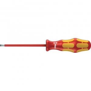 Image of Wera Kraftform 160I VDE Insulated Parallel Slotted Screwdriver 4mm 100mm