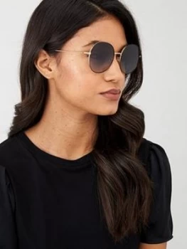 Image of Dolce & Gabbana Round Sunglasses - Gold/Black