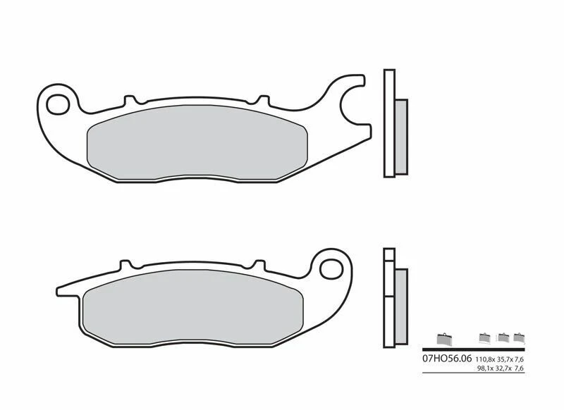Image of Brembo S.p.A. Street Carbon Ceramic Brake pads - 07HO5606