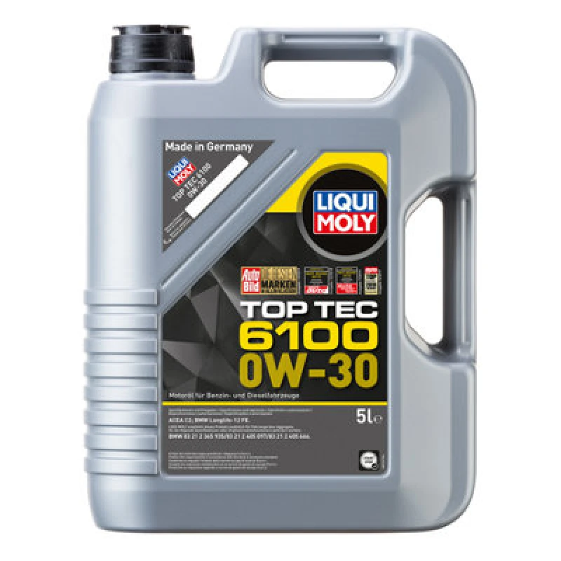 Image of Liqui Moly Top Tec 6100 0W30 Fully Synthetic Engine Oil Acea C2, Api Sp 5L