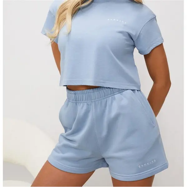 Image of Gym King Shadow Short Fleece Shorts 8 (XS) Blue 57379818310