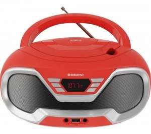 Image of OAKCASTLE CD200 FM Bluetooth Boombox - Red